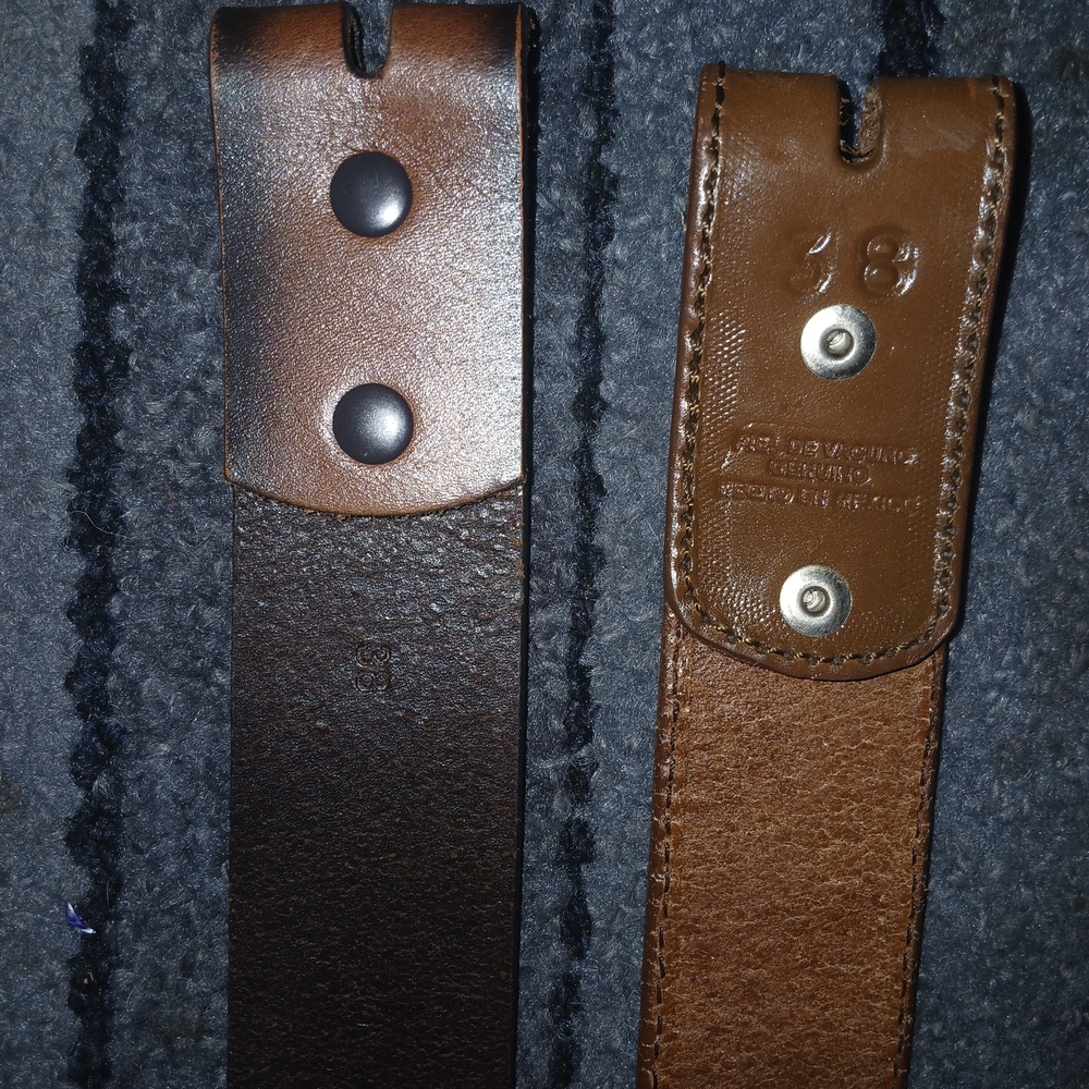NWOT NEVER WORN BUNDLE 2 WESTERN LEATHER BELTS BOTH SIZE 38 - Picture 6 of 6